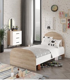 Resim Ildır Çocuk Odası Takımı 3 Parça Tamamı Mdf Flora Beyaz Aynalı 