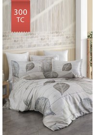 Resim Varol Royal Saten 300tc Nevresim Takımı Çift Nevresimli Family Size - Folia Çok Renkli 