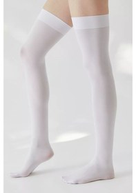 Resim Baldomero Kadın Dizüstü Çorap Lastikli İnce Ve Konforlu-2 Li 20 Den İnce Beyaz 