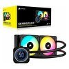 Resim Corsair iCUE H100i Elite LCD XT ARGB 240mm AM5/1851P Siyah İşlemci Sıvı Soğutucu 