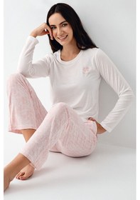Resim Pierre Cardin Kadın Beyaz Pijama Takımı Pc9085-s-v2 Beyaz 