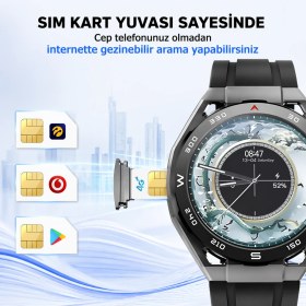 Resim Sim Kartlı 5G Android Yuvarlak Akıllı Saat (BTK Kayıtlı) 
