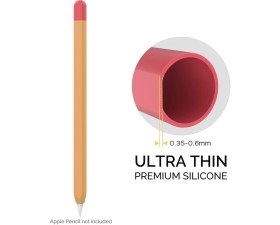 Resim NovStrap Apple Pencil 1 Nesil Kılıf Apple Pencil 1 Silikon Koruma Kılıfı 