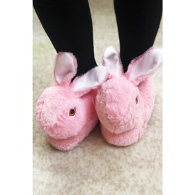 Resim Ucc Kadın Pembe Tavşanlı Panduf 