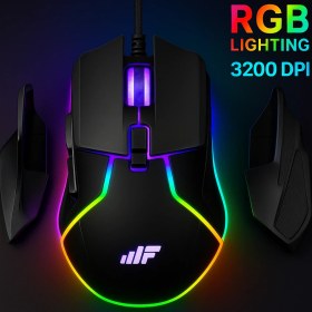 Resim MF Product Strike 0589 Kablolu RGB Led Aydınlatmalı 3200 DPI Gaming Oyuncu Mouse Siyah 