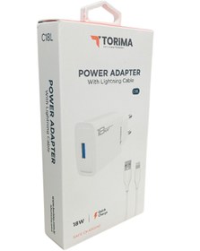 Resim Torima C18l Quick Hızlı Şarj 18w Lightning Şarj Aleti 