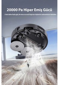 Resim Jonr X1 Max 20.000pa Robot Süpürge Ve Paspas Siyah 