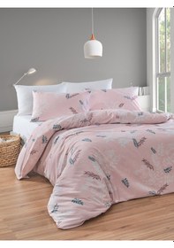 Resim Çift Kişilik Pamuklu Nevresim Takımı 4 Parça Fiorerose Desen Pembe / Yumuşak Dokulu Pembe 