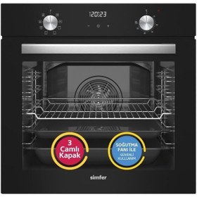 Resim Simfer QS Dijital 8208 + 3500 2'li Ankastre Set Siyah 