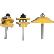 Resim Unncanny 3 Adet 1/4 Saplı Yükseltilmiş Panel Dolap Kapı Yönlendirici Bit Seti - 3 Bit Ogee Ağaç Işleme Kesici Ağaç Işleme Yönlendirici Uçları (Yurt Dışından) 