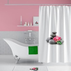 Resim Spa Banyo Paspas Ve Tek Kanat Duş Perdesi 1x180x200 Set 