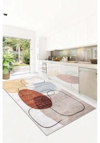 Resim West Home Dijital Baskı Yıkanabilir Kaymaz Taban Leke Tutmaz Bej Mutfak Halısı Salon Halısı Ve Yolluk Wh 578 Beige 