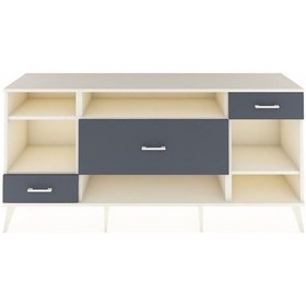 Resim Hyperion Konsol 4 Raflı 3 Çekmeceli 176x44x83 Aytaşı-aytaşı/antrasit Aytaşı/antrasit 
