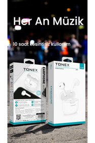 Resim inteknoloji TONEX Earphone TX-460 2.Nesil Bluetooth Kulaklık Uzun Pil Ömrü 5.3 Bt 
