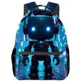 Resim Gelecekteki Robot Sırt Çantası - Büyük Kapasiteli, Hafif, Ayarlanabilir Askı, Kararlı Kalite, Canlı LED Işık Tasarımı ile Rahat Stil, Günlük Seyahat ve Açık Hava Seyahatleri için İdeal, Günlük Seyahat Çantası | Gelecekteki Sırt Çantası | Hafif Sırt Çantası 