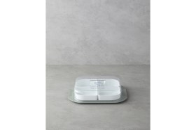 Resim Feyza Design Yeşil Plastik 4 Bölmeli Kahvaltılık, 26X23 Cm, Pratik ve Şık Tasarım 