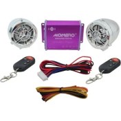 Resim Monero Motosiklet Müzik Sistemi Bluetooth Mp3 Çalar Alarm Radyo Nikel 