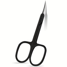 Resim Kesin Kavisli Paslanmaz Çelik Makas | Çok Amaçlı | Kaymaz Tutuş, Kokusuz, Keskin Kavisli Bıçaklar | Kaş, Tırnak ve Makyaj Bakımı için Güzellik Aracı 