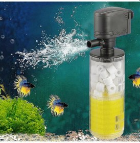 Resim 3'ü 1 Arada Sessiz Dalgıç Akvaryum Filtre Pompası 1300l/h Dahili Su Pompası 