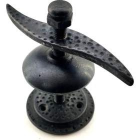 Resim Antika Tarz Dekoratif Pirinç Pervane Panjur Stoperi - 110X110 Mm, Oksit 