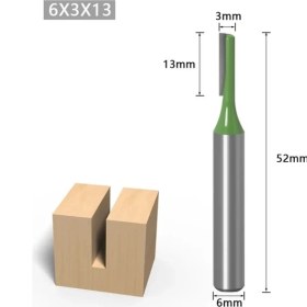 Resim 2Liyao 6X3X13 Tek Çift Flüt Düz Bit 6mm 1/4 "shank Freze Ahşap Için Kesici Tungsten Karbür Yönlendirici Bit Ağaç Işleme Kesme Aletleri (Yurt Dışından) 