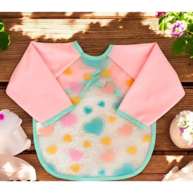 Resim Buude Kids Kız Bebek Kalpli Mama Önlüğü 