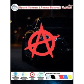 Resim Onur Reklam Anarşi Sembolü Sticker Seti – 5'li Paket (Suya Dayanıklı) 