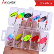 Resim 10 adet/kutu 5.7cm/3g Luminous Spoon Lures - Renkli, Paslanmaz Çelik Balıkçılık Yemleri Kırmızı Boncuklar ve Altın saç tokası ile - Panbalığı, Örgeli ve Levrek için İdeal, Levrek Balıkçılığı Lureleri | Canlı Lure Tasarımı | Dayanıklı Balıkçılık Ekipmanı, Balıkçılık Malzemeleri 