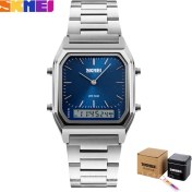 Resim Hanyang Mavi Kutu ile Skmeı Moda Gündelik Saat Erkekler Dijital Ikili Zaman Spor Kronograf 3bar Su Geçirmez Kuvars Saatı Relogio Masculino 1220 (Yurt Dışından) 