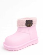 Resim ECCAdesing 3d Bear ayıcık silikon detaylı yünlü Unısex çocuk yağmur botu 