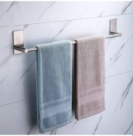 Resim Zift Unique Paslanmaz Çelik Yapışkanlı Havluluk - Havlu Askısı 45 CM Krom 