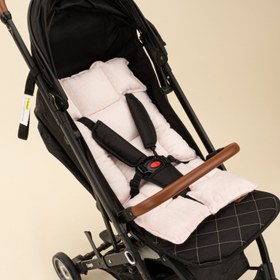 Resim Bebek Arabası Minderi - Bebe Pembe Muslin 