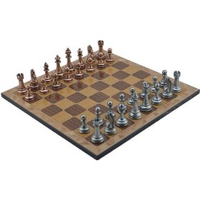 Resim Gifthome Metal Satranç Takımı-seti büyük klasik antik Taş Ve Rust 