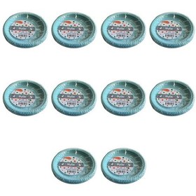 Resim Kullan At Renkli Turkuaz Parti Davet Plastik Tabak - 17 Cm. - 25 Adetlik 10 Paket 