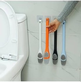 Resim TİNEKE Silikon Tuvalet Klozet Detay Temizleme Ve İnce Detay Fırçası 2'Li Set 