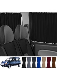 Resim Pandami Renault Kangoo 1 . Nesil Kısa Şase 1997-2009 Uyumlu Siyah Raylı Oto Perde Takımı 