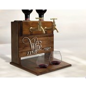 Resim Bk Gift Kişiye Özel Kabartma İsimli Çift Musluklu Doğal Ahşap Şarap Standı, İçki Standı, Doğum Günü Hediyesi, Ev Hediyesi, Erkek Hediye-8 