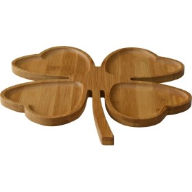 Resim Boho Bazzar Bambu Clover Kahvaltılık/ Çerezlik 26*26*1,2cm 