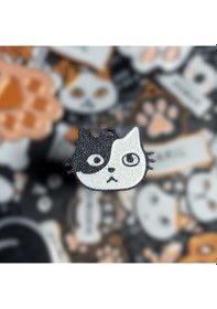 Resim Majo İsimlik Siyah Beyaz Kedi 22mmx30mm 