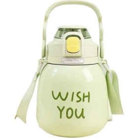 Resim YW-WN Çelik Termos Bardak Öğrenci Pipet Bardak (Yurt Dışından) 