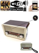 Resim Nostalji Radyo Wifi Kamera Bakıcı Kamerası 7/24 Uzaktan İzleme 