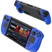 Resim Steam Deck İçin Gkk Renk Kontrastı Düşme Önleyici Oyun Konsolu Kasası Mavi 