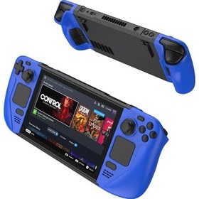 Resim Steam Deck İçin Gkk Renk Kontrastı Düşme Önleyici Oyun Konsolu Kasası Mavi 