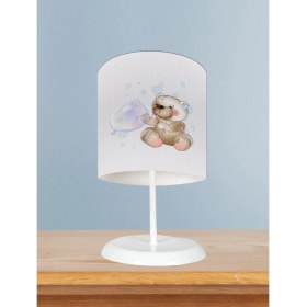 Resim Mekta Home Bebek ve Çocuk Odası Balon Çıkaran Ayıcık Desenli Abajur 