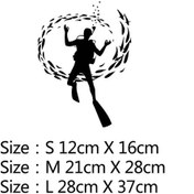 Resim N454-boyutu S-1-siyah-moda Mızrak Balıkçılık Dalış Zıpkın lar Ussr Eğlenceli Vinil Araba-şekillendirici Araba Etiket 