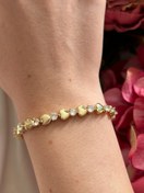 Resim Zirkon Detaylı Kalp Bileklik 