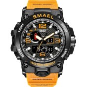 Resim Hanyang Turuncu Smael Marka Erkek Saati, 1545D Adam Kamuflaj Askeri Spor Saatleri, Şoka Dayanıklı Çalar Saat Reloj Hombre (Yurt Dışından) 