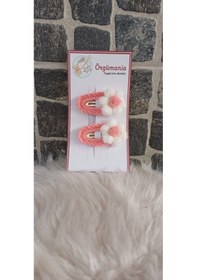 Resim Çıtçıtlı Papatya Toka- Örgü Çiçek Toka Pembe 