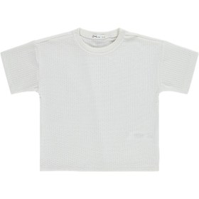 Resim Civil Boys Çizgi Dokulu 6-9 Yaş Tişört - Beyaz - Şeker Kasar / 9-10 Yaş 