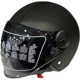 Resim Mts FX-101 Deri Kaplama Çenesiz Kask Siyah 